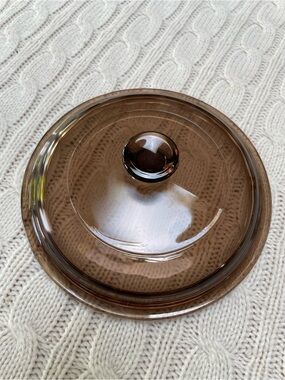 Pyrex Corning Ware Visions P81C Amber Glass Lid 6”